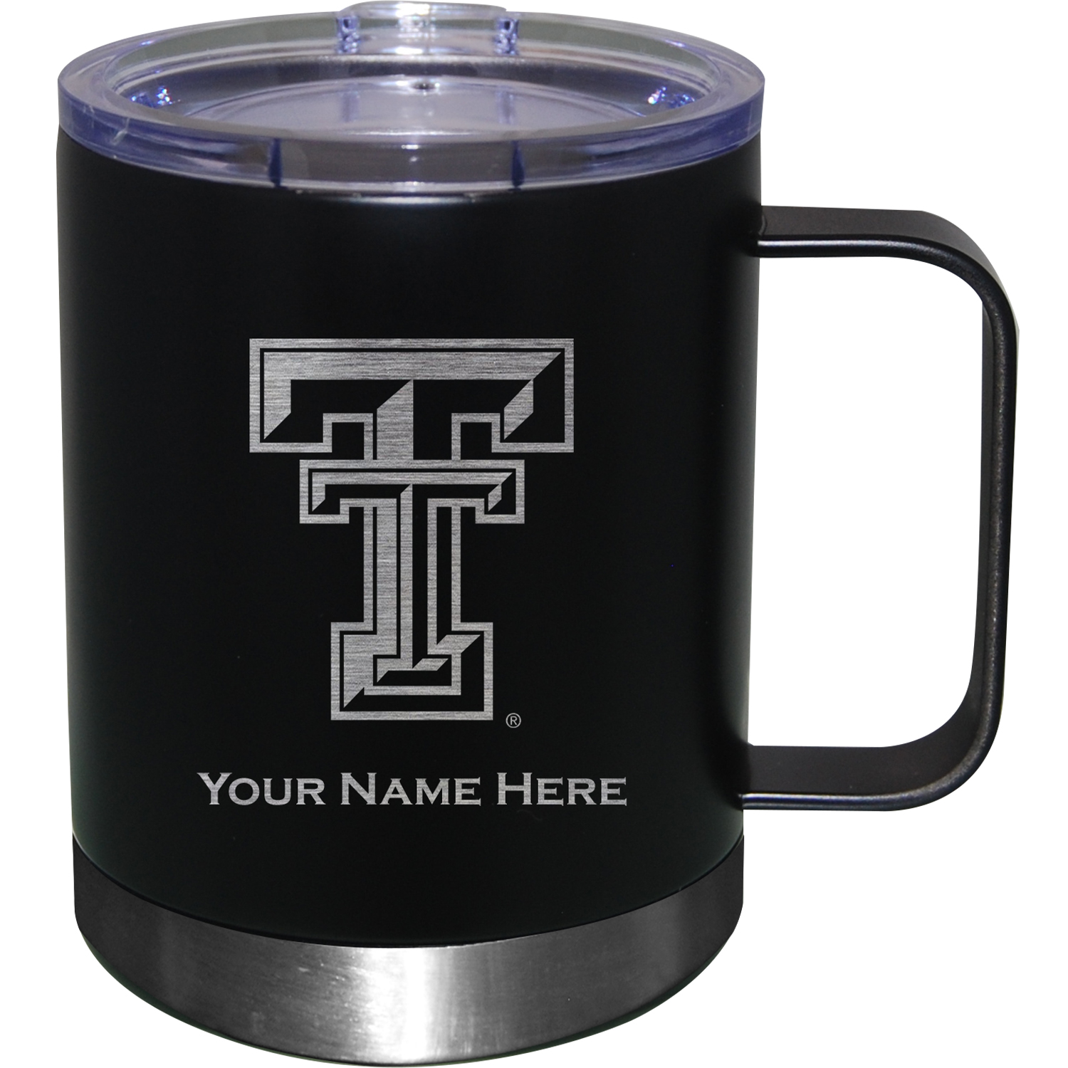 Texas Tech Red Raiders 12oz. Personalized Stainless Steel Lowball with Handle