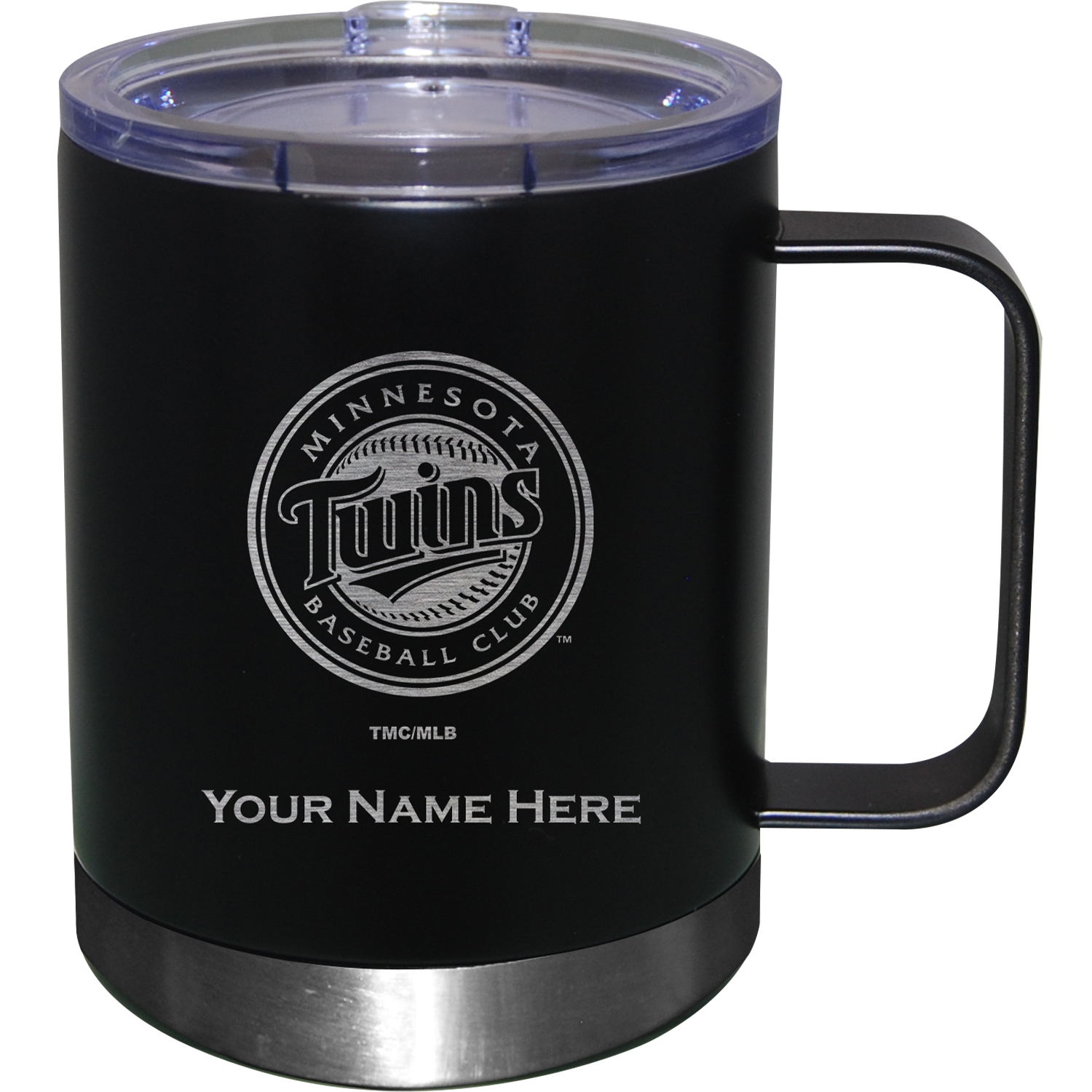 Black Minnesota Twins 12oz. Personalized Stainless Steel Lowball with Handle Black Minnesota Twins 12oz. Personalized Stainless Steel Lowball with Handle