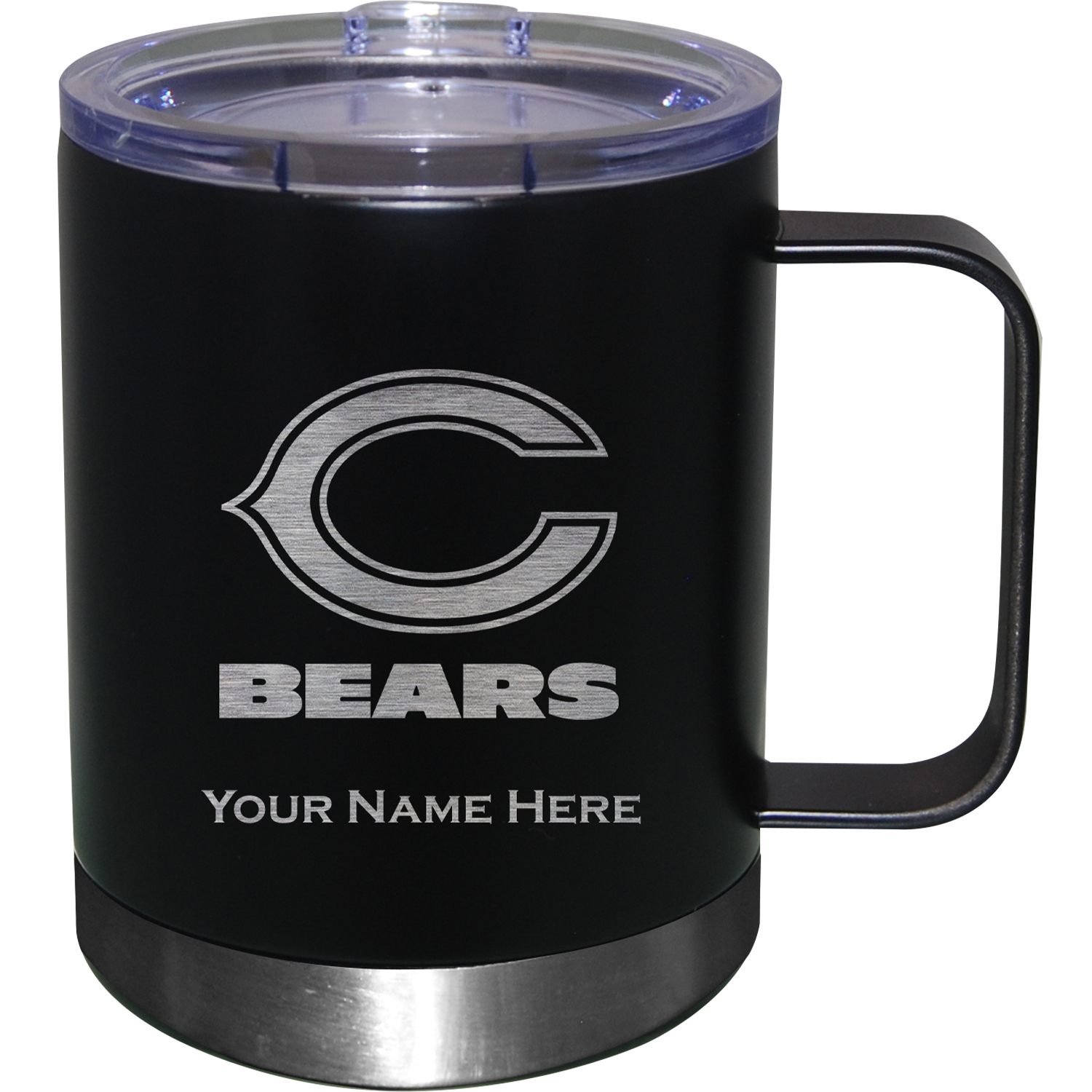 Chicago Bears 12oz. Personalized Stainless Steel Lowball with Handle