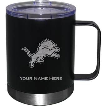 Detroit Lions 12oz. Personalized Stainless Steel Lowball with Handle