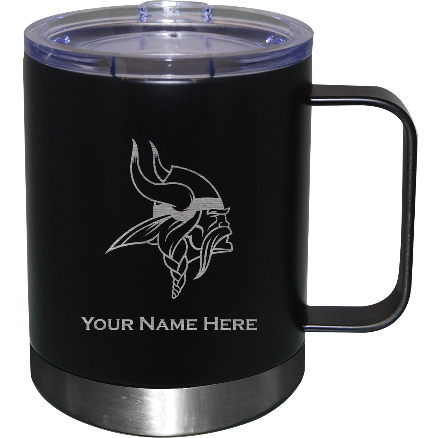 Minnesota Vikings 12oz. Personalized Stainless Steel Lowball with Handle