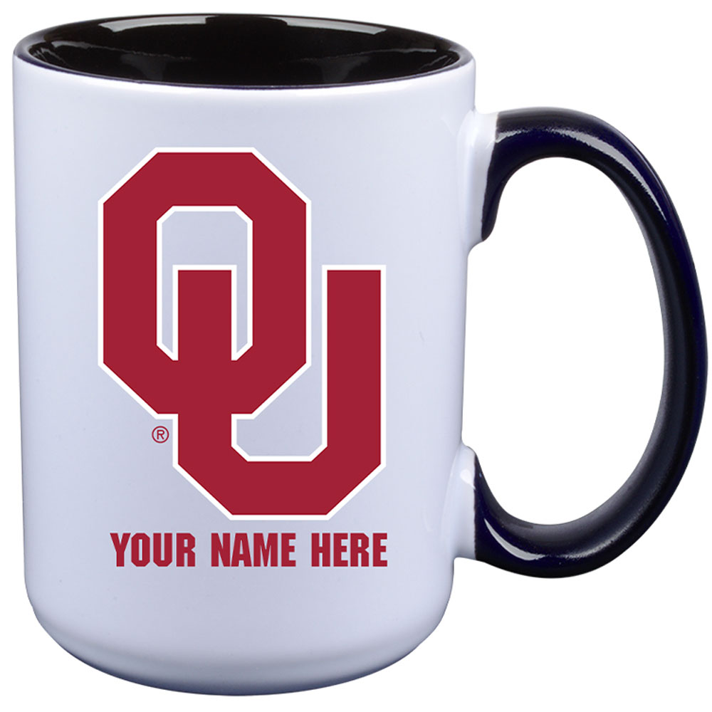 Oklahoma Sooners 15oz. Personalized Ceramic Mug