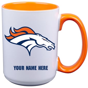 Denver Broncos 15oz. Personalized Ceramic Mug