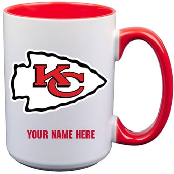 Kansas City Chiefs 15oz. Personalized Ceramic Mug