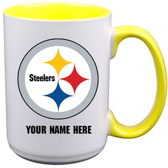 Pittsburgh Steelers 15oz. Personalized Ceramic Mug