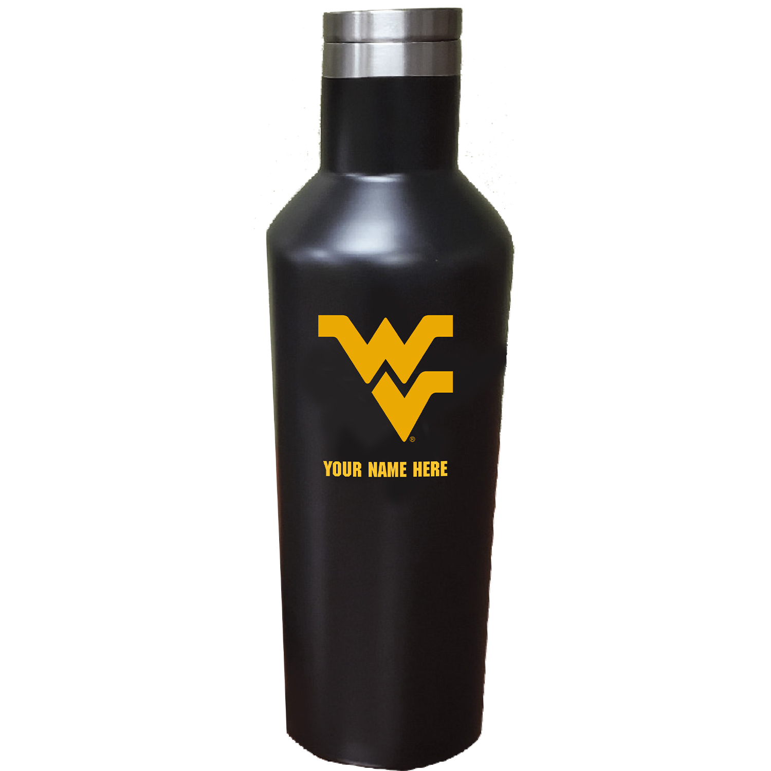 West Virginia Mountaineers 17oz. Personalized Stainless Steel Infinity Bottle