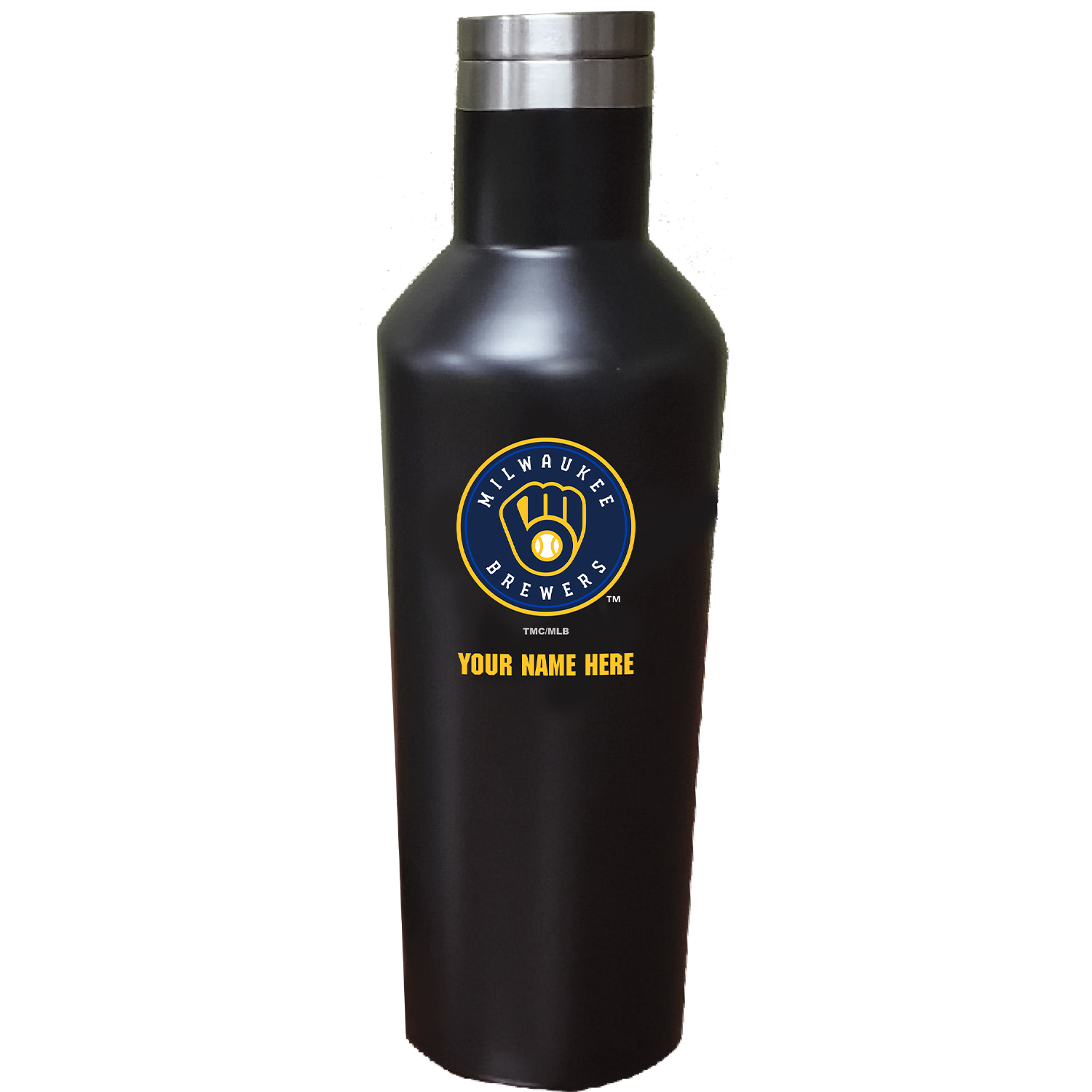 Milwaukee Brewers 17oz. Personalized Stainless Steel Infinity Bottle