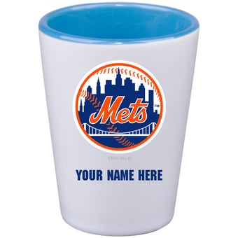 New York Mets 2oz. Personalized Ceramic Shot Glass