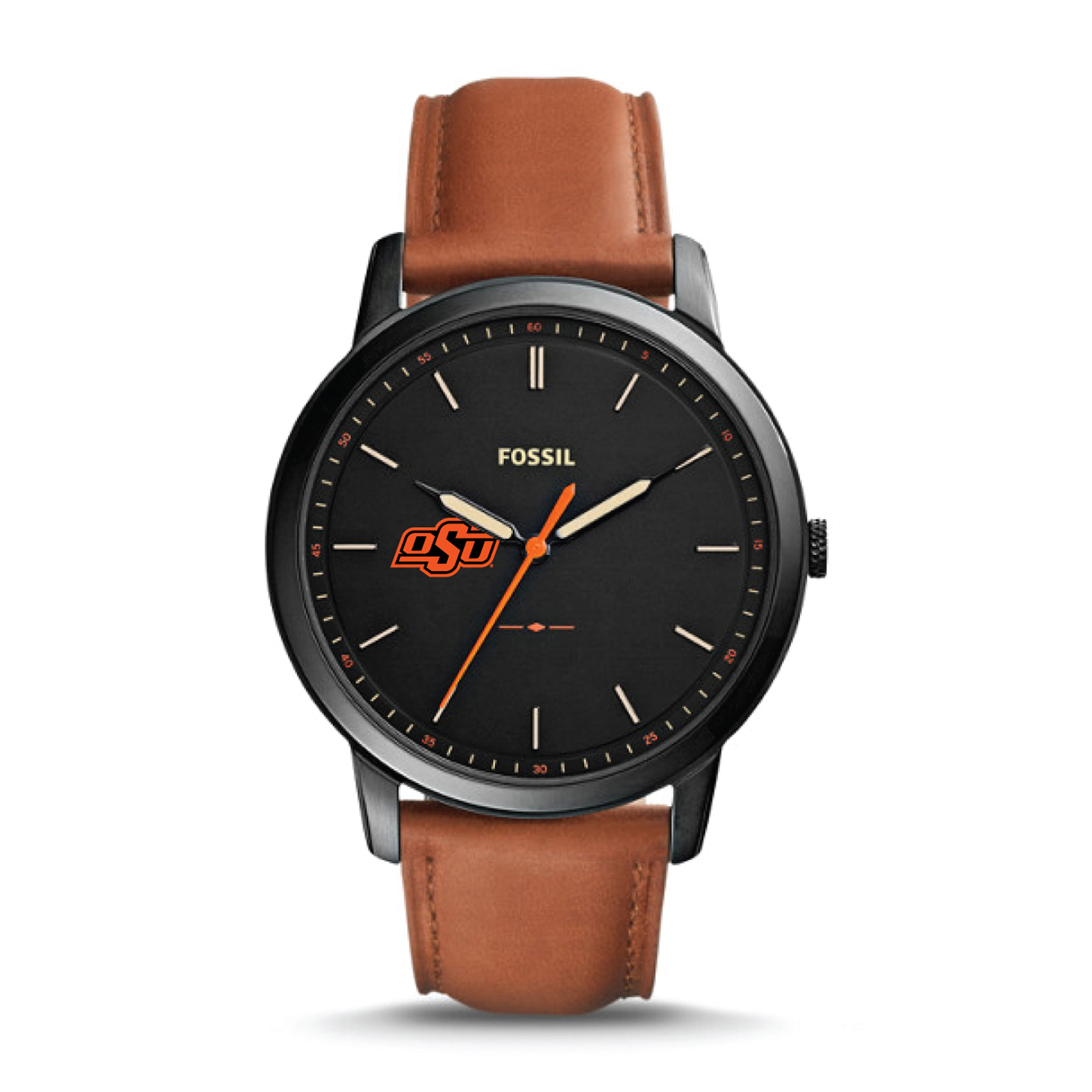 Fossil Black Oklahoma State Cowboys The Minimalist Slim Watch