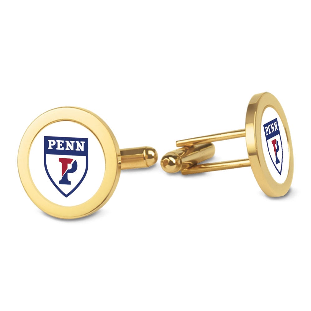 Gold Pennsylvania Quakers Cufflinks