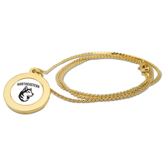 Women's Gold Northeastern Huskies Pendant Necklace