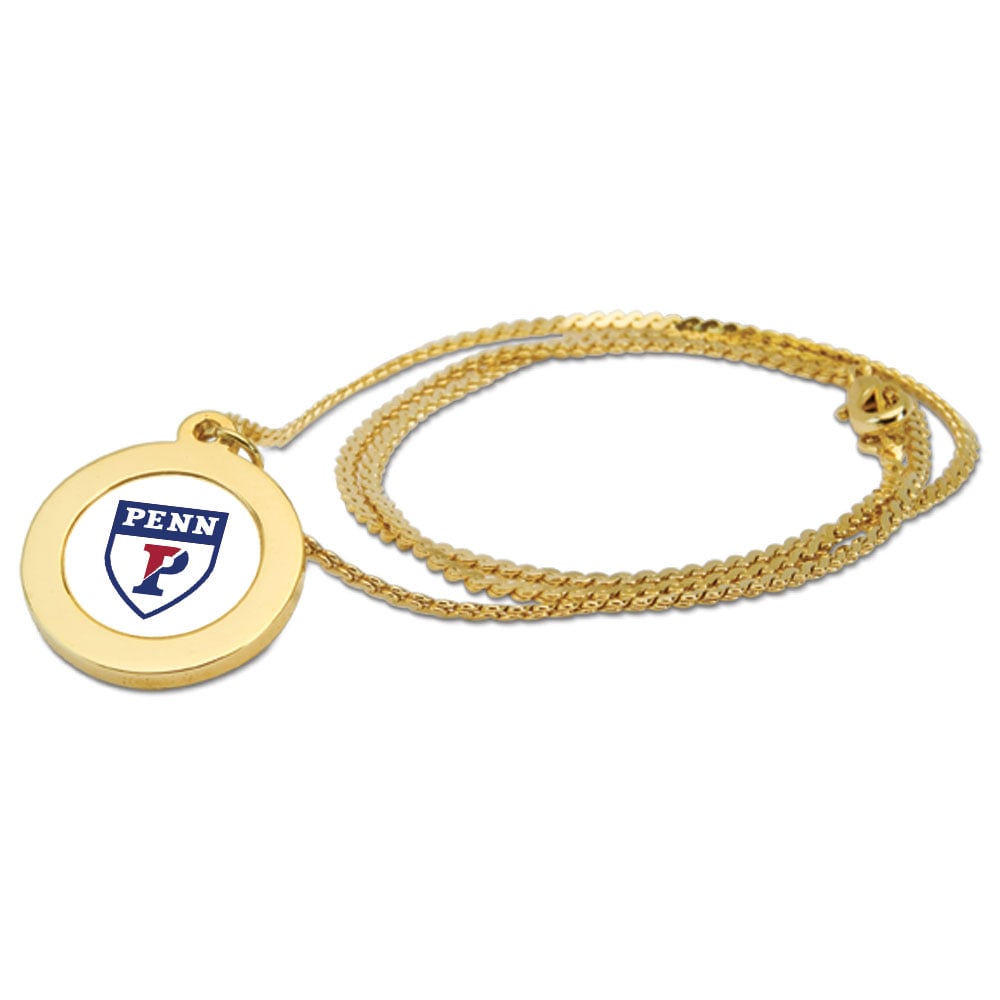 Women's Gold Pennsylvania Quakers Pendant Necklace