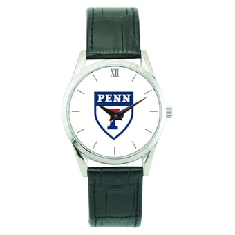 Men's Silver Pennsylvania Quakers Stainless Steel Wristwatch