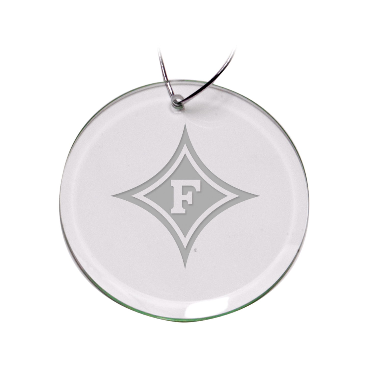 Furman Paladins 3'' Glass Round Ornament