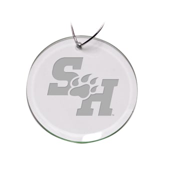 Sam Houston State Bearkats 3'' Glass Round Ornament