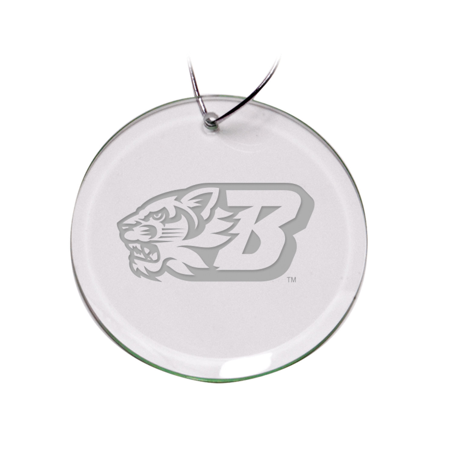 Binghamton Bearcats 3'' Glass Round Ornament