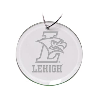 Lehigh Mountain Hawks 3'' Glass Round Ornament