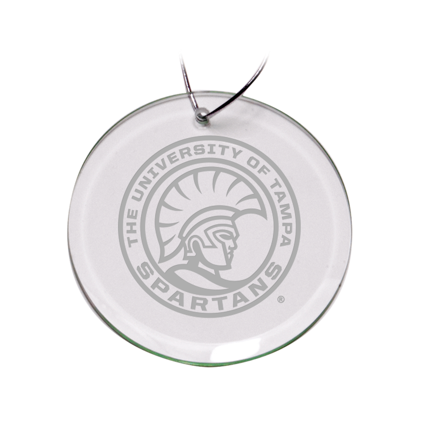 University of Tampa Spartans 3'' Glass Round Ornament