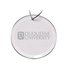 Duquesne Dukes 3'' Glass Round Ornament