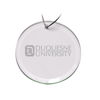 Duquesne Dukes 3'' Glass Round Ornament