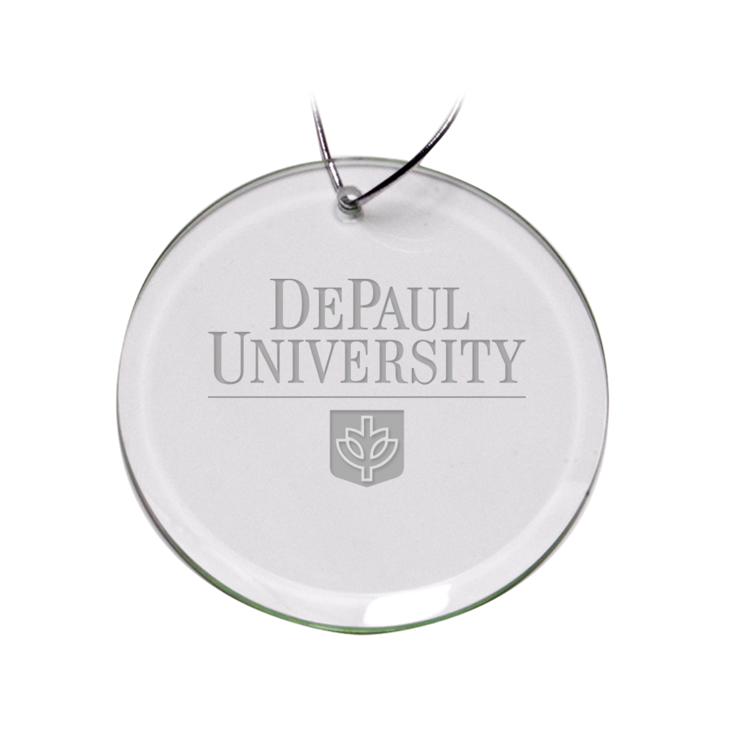 DePaul Blue Demons 3'' Glass Round Ornament