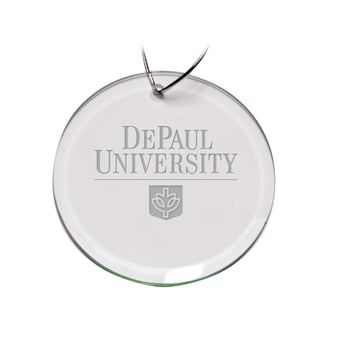 DePaul Blue Demons 3'' Glass Round Ornament