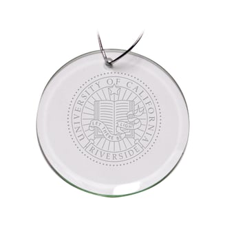 UC Riverside Highlanders 3'' Glass Round Ornament