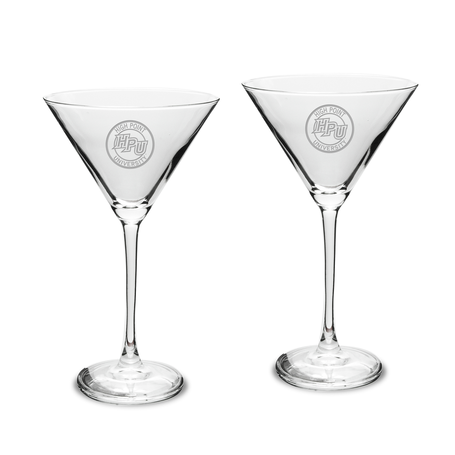 High Point Panthers Two-Piece Traditional 10oz. Martini Glass Set