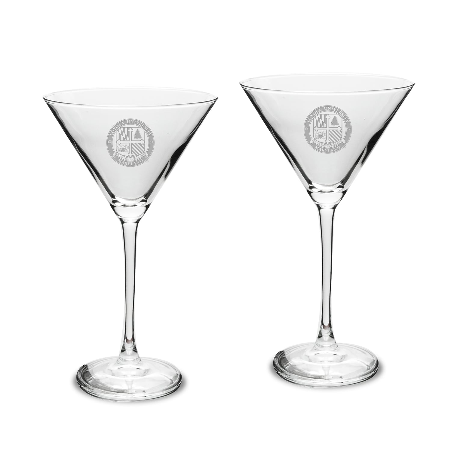 Loyola Greyhounds Two-Piece Traditional 10oz. Martini Glass Set