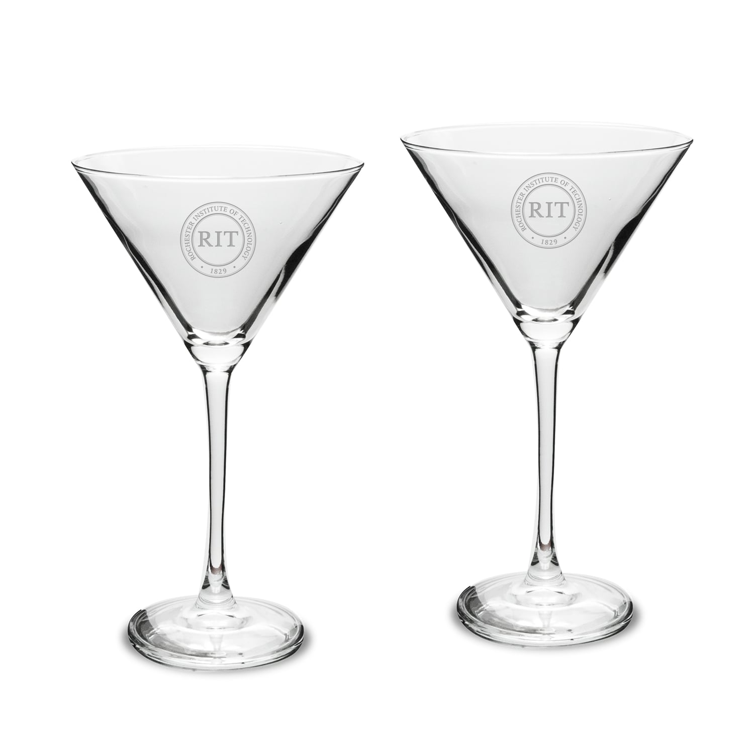Rochester Institute of Technology Tigers Two-Piece Traditional 10oz. Martini Glass Set