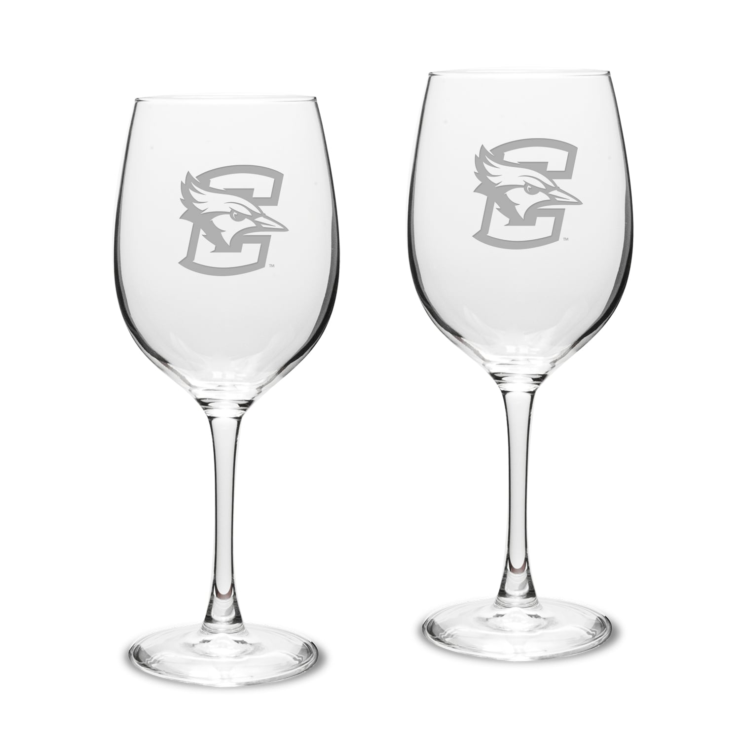 Creighton Bluejays 16oz. 2-Piece Traditional White Wine Glass Set