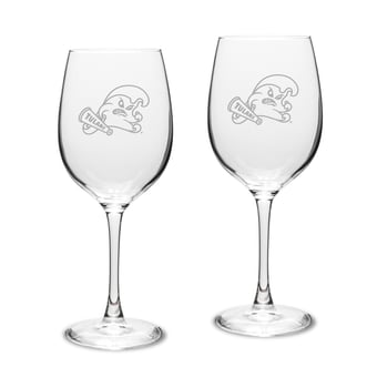 Tulane Green Wave 16oz. 2-Piece Traditional White Wine Glass Set