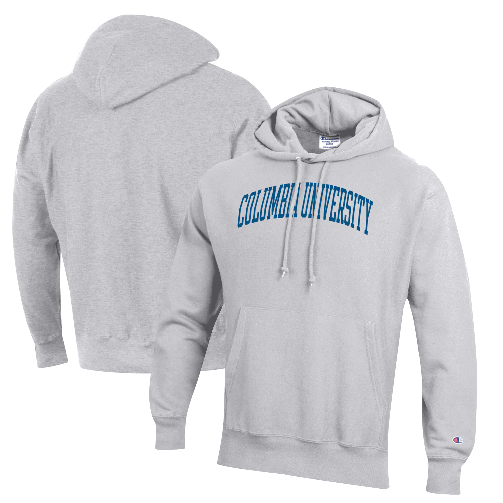 Men's Champion Gray Columbia University Reverse Weave Pullover Hoodie