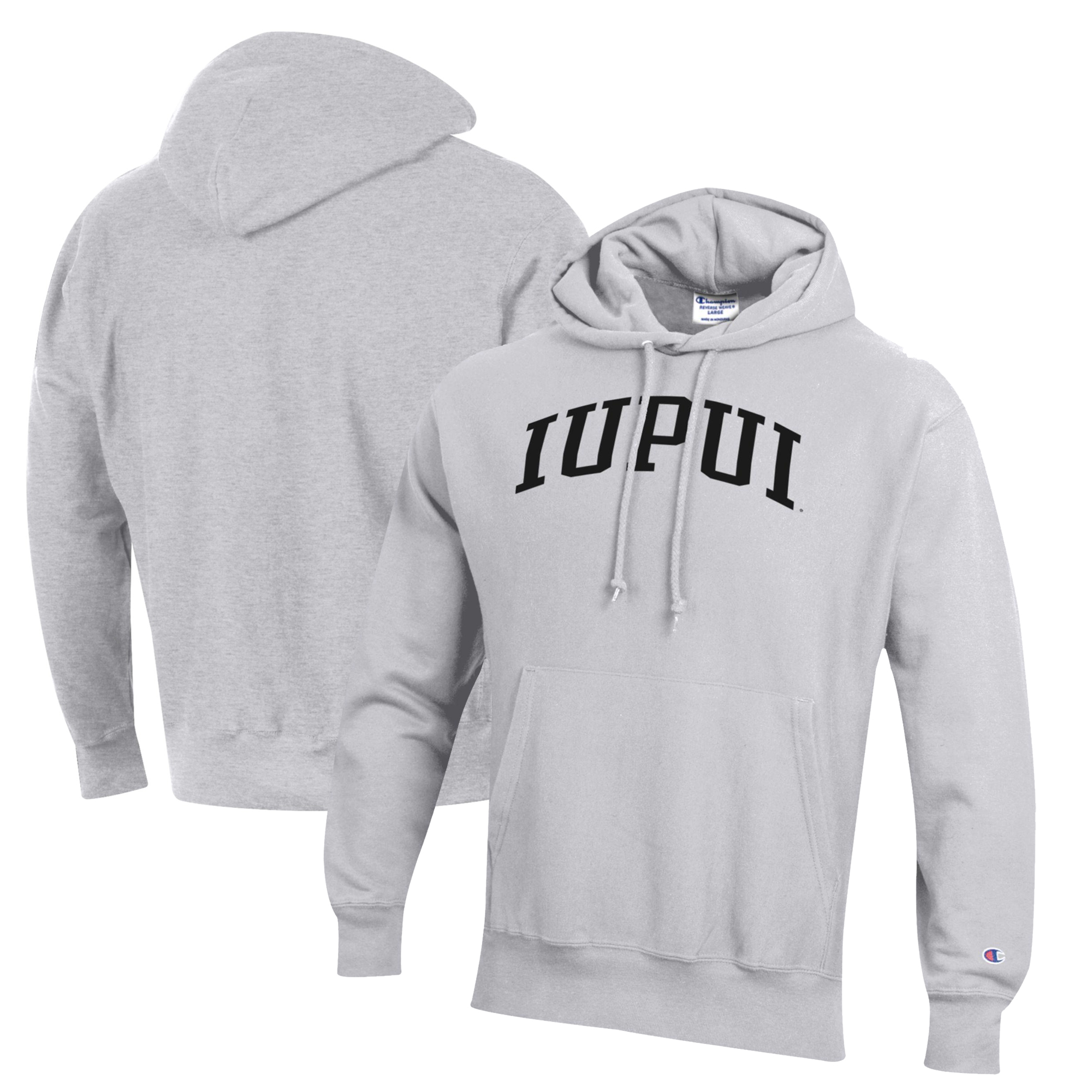 Men's Champion Gray IUPUI Jaguars Reverse Weave Pullover Hoodie