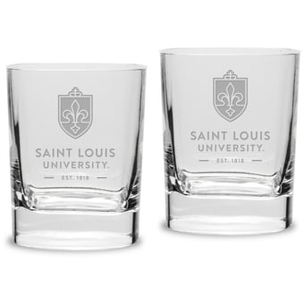 Saint Louis Billikens 11.75 oz. 2-Piece Square Double Old Fashion Glass Set