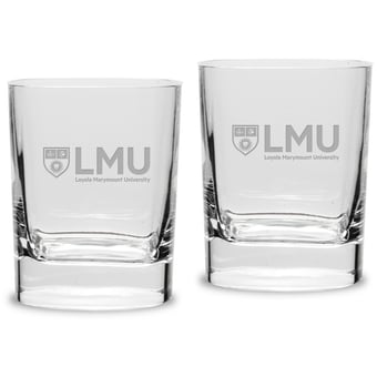 Loyola Marymount Lions 11.75 oz. 2-Piece Square Double Old Fashion Glass Set