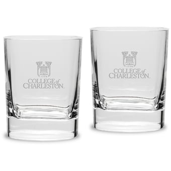 Charleston Cougars 11.75 oz. 2-Piece Square Double Old Fashion Glass Set