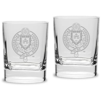 Fordham Rams Team 11.75 oz. 2-Piece Square Double Old Fashion Glass Set