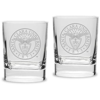 Santa Clara Broncos 11.75 oz. 2-Piece Square Double Old Fashion Glass Set