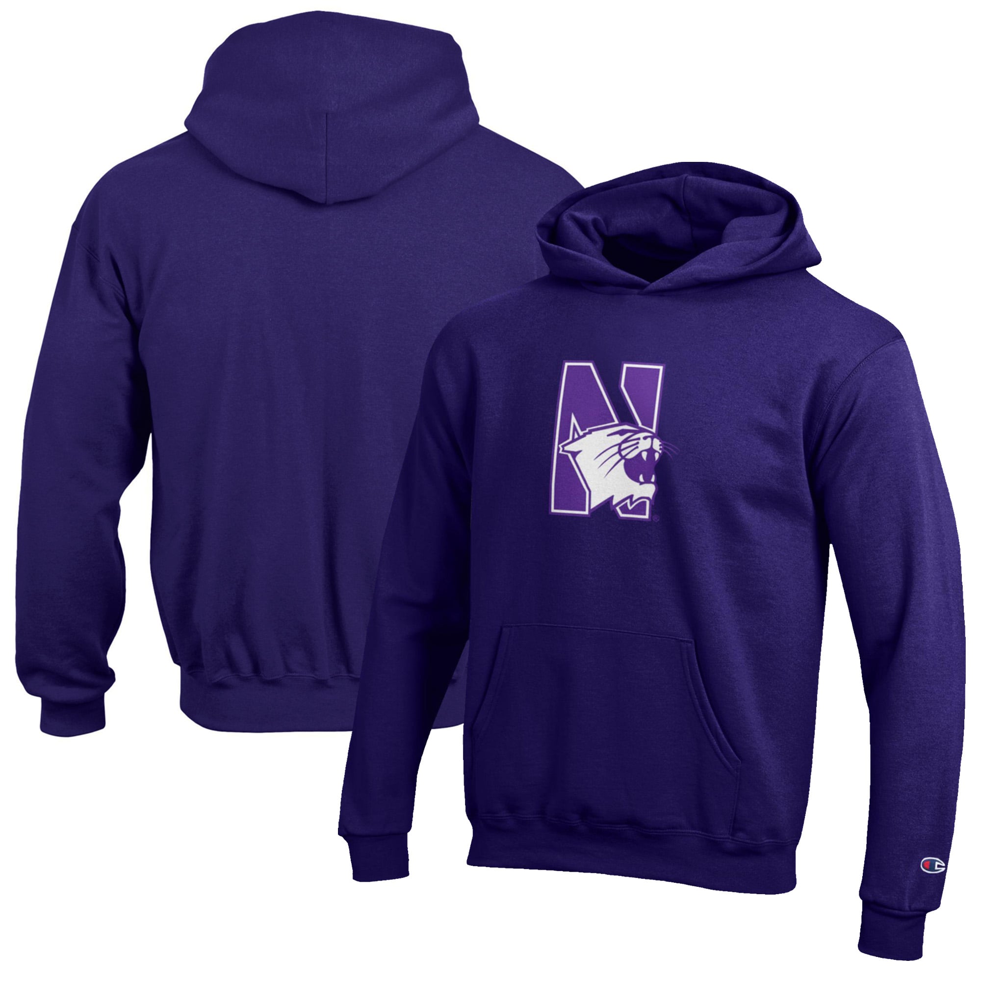 Youth Champion Purple Northwestern Wildcats Eco Powerblend Pullover Hoodie