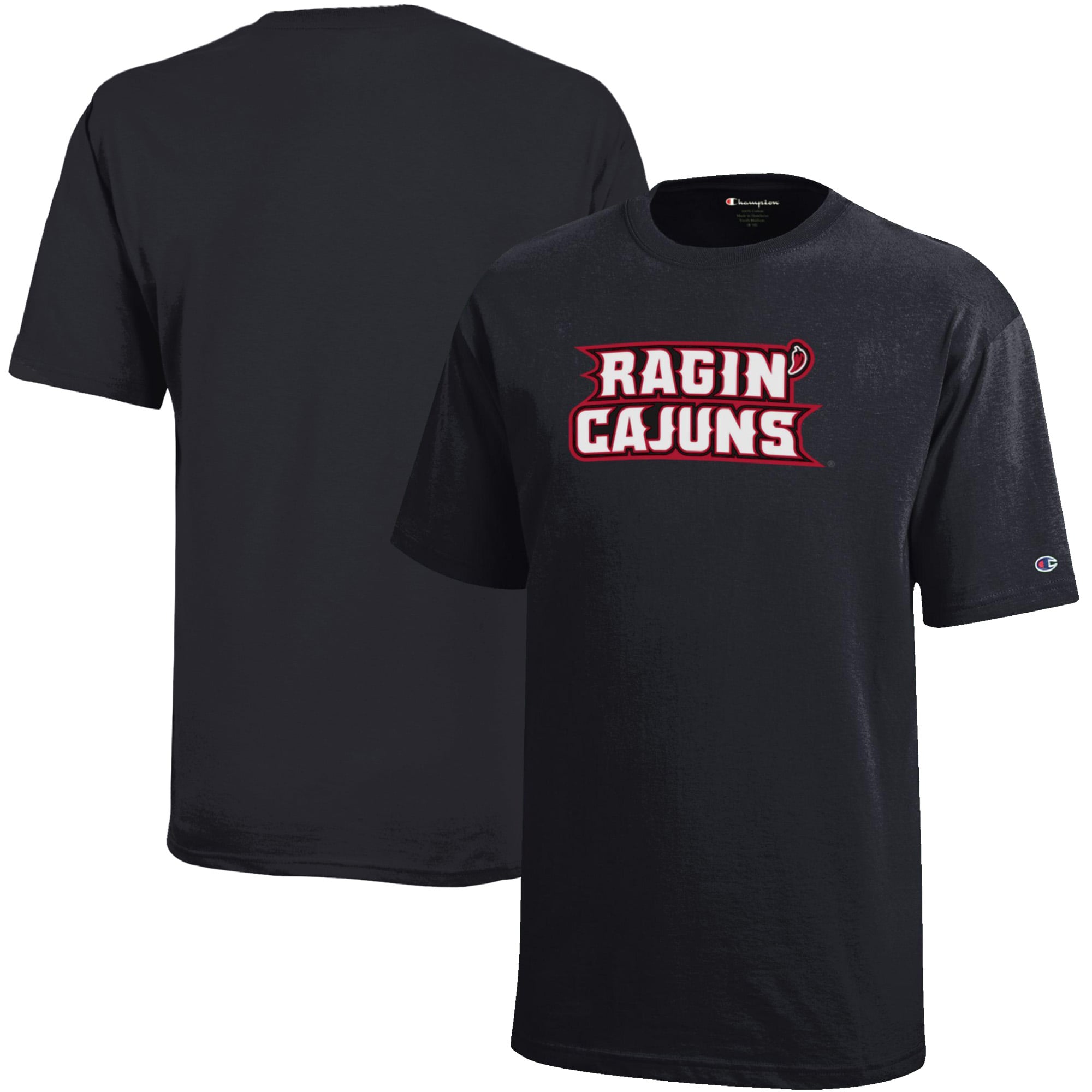 Youth Champion Black Louisiana Ragin' Cajuns Jersey T-Shirt