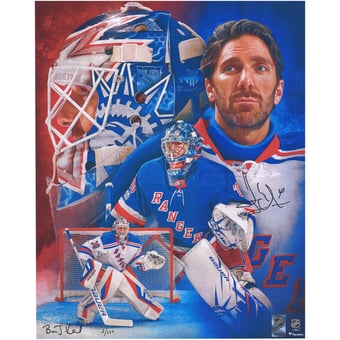 Henrik Lundqvist New York Rangers Autographed 16" x 20" Photo Print - Created and Signed by Artist Brian Konnick - Limited Edition of 130