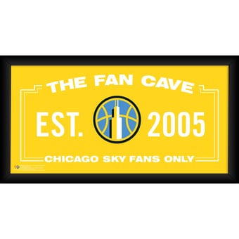 Chicago Sky Framed 10" x 20" Fan Cave Collage