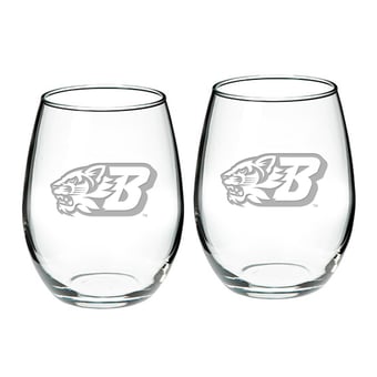 Binghamton Bearcats 21oz. 2-Piece Stemless Wine Glass Set