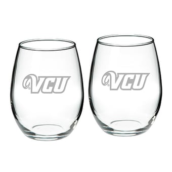 VCU Rams 21oz. 2-Piece Stemless Wine Glass Set