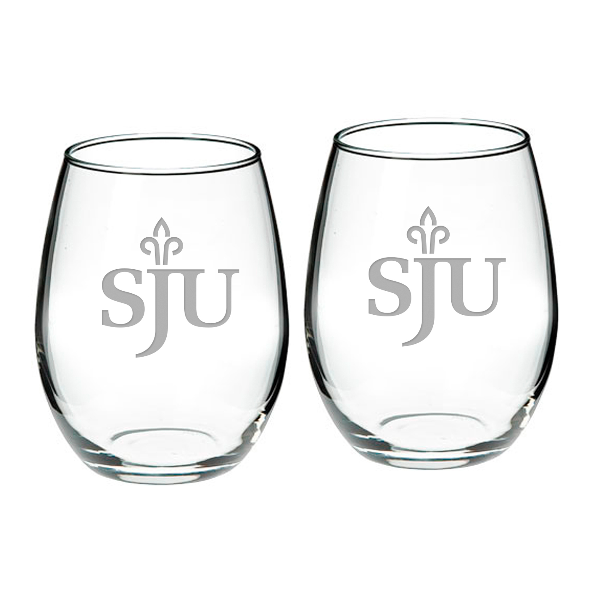Saint Joseph's Hawks 21oz. 2-Piece Stemless Wine Glass Set