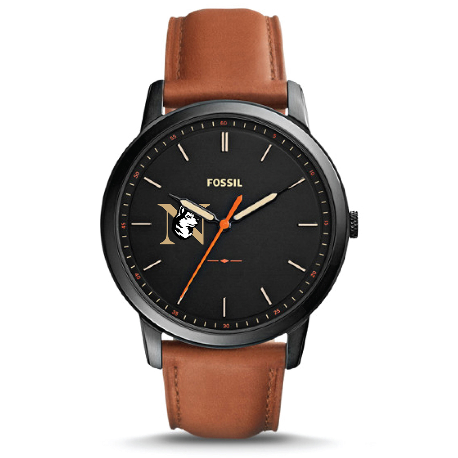 Fossil Northeastern Huskies The Minimalist Slim Light Brown Leather Watch