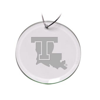 Louisiana Tech Bulldogs 3'' Glass Round Ornament