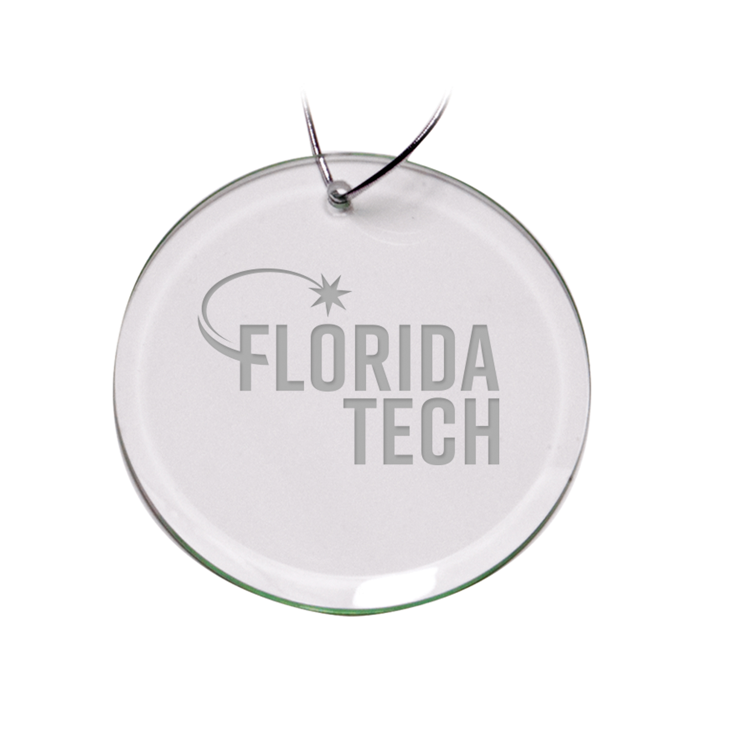 Florida Tech Panthers 3'' Glass Round Ornament