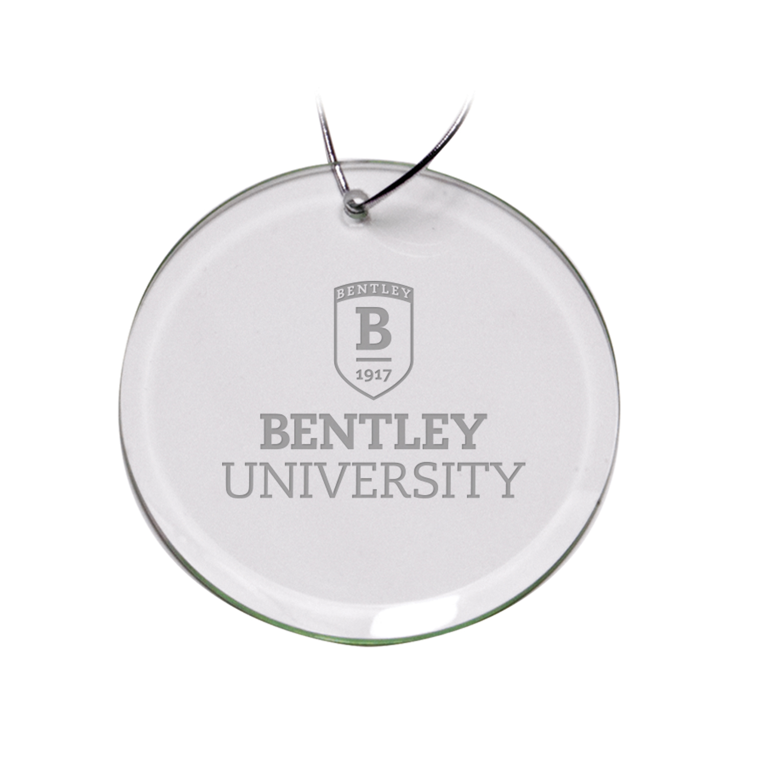 Bentley Falcons 3'' Glass Round Ornament